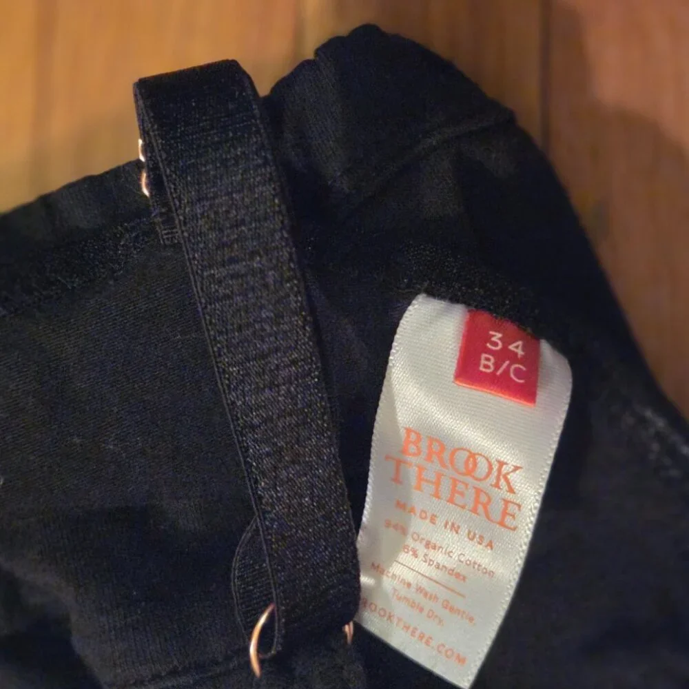 2 Organic Cotton Brook There Bras 34 B/C USA-made - Picture 3 of 3
